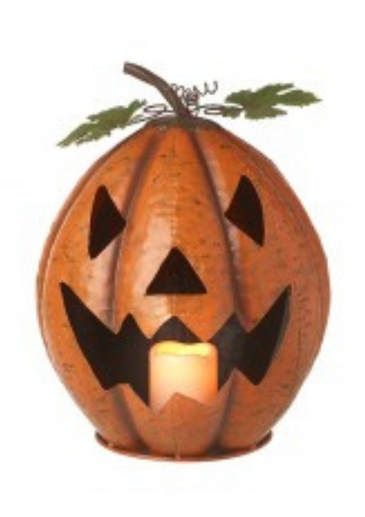 The Metal Pumpkin Halloween Candle Holder from Heaven Sends combines practical candle-holder design with a recognisable pumpkin shape. Made from metal, it provides a decorative way to introduce seasonal detail into the home. Its simple pumpkin design makes it easy to incorporate into Halloween displays, whether used as part of a larger arrangement or as a standalone decorative piece.